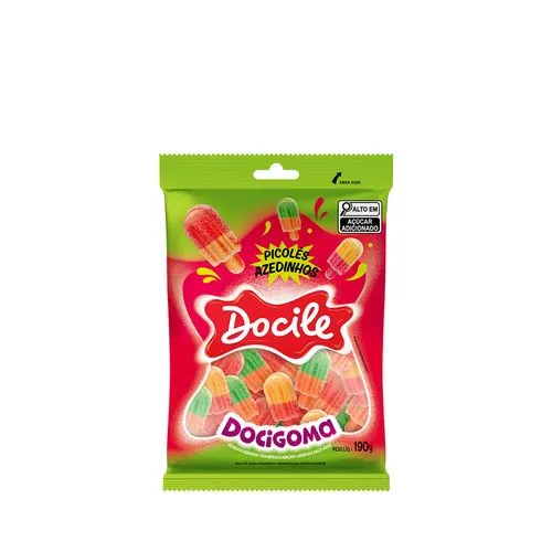 GOMA DOCILE DOCIGOMA PICOLÉS AZEDINHOS 190G