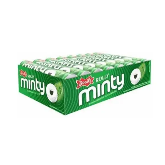 DOCILE PASTILHA ROLLY MINTY HORTELA CX12UNDS