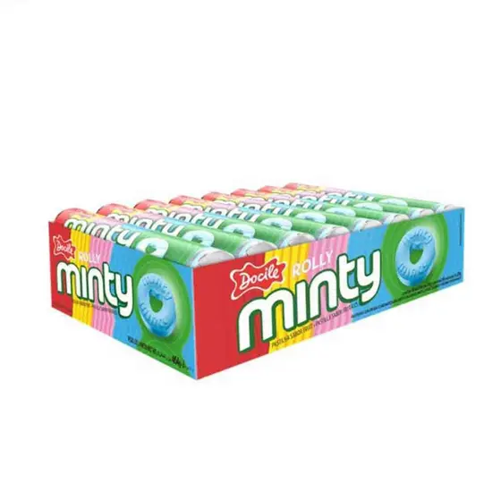 DOCILE PASTILHA ROLLY MINTY FRUTAS CX12UNDS