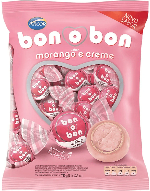 BOMBOM ARCOR MORANGO PCT 750G