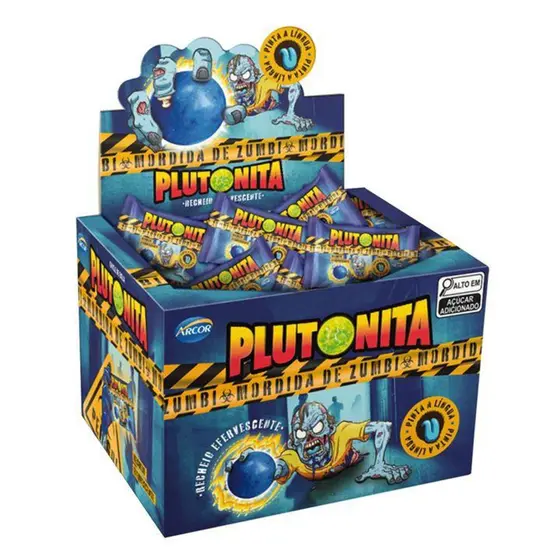 CHICLE PLUTONITA MORDIDA ZUMBI PINTA LÍNGUA ARCOR CX40UNDS