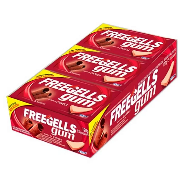 CHICLETS FREEGELLS GUM CANELA CX15 UNDS