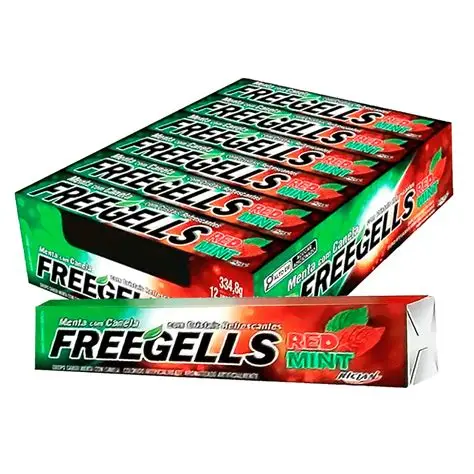 FREEGELLS RED/MINT MENTA E CANELA CX12UNDS