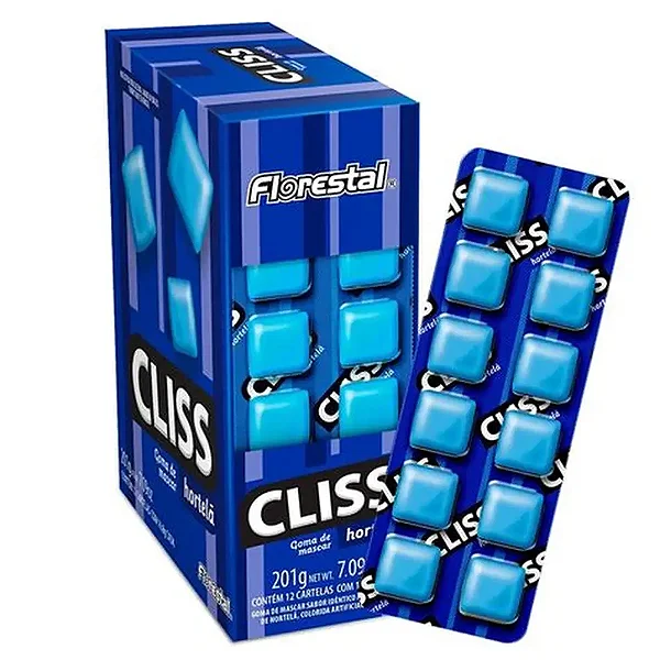 CHICLE CLISS HORTELÃ FLORESTAL CX12UNDS