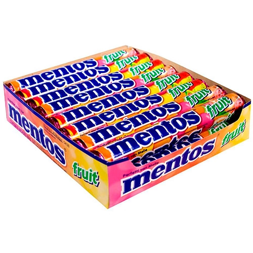MENTOS FRUIT TUBO CX16UND