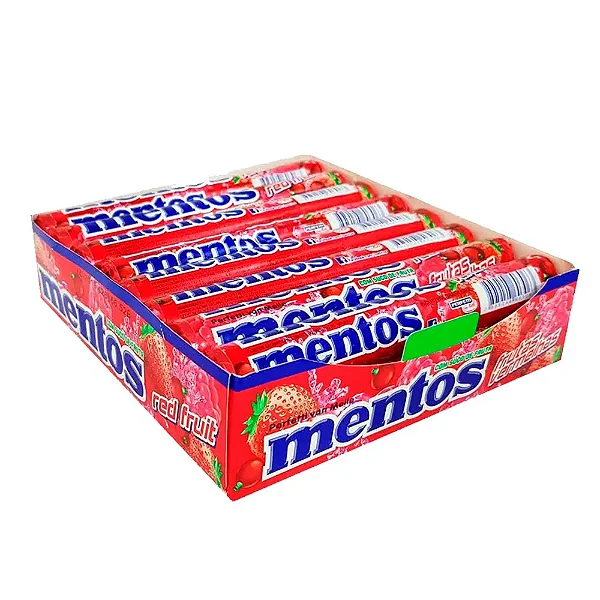 MENTOS FRUTAS VERMELHAS TUBO CX16UND