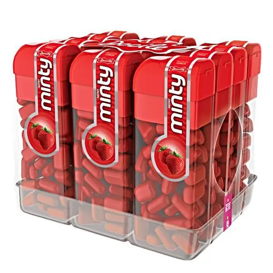 PASTILHA MINI MINTY MORANGO PCT12UNDS