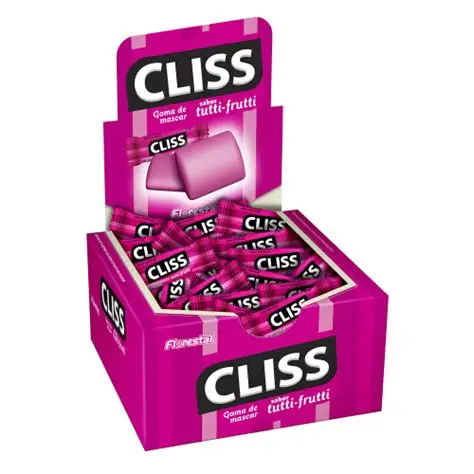 CHICLE CLISS TUTTI-FRUTI FLORESTAL 280G CX100UNDS