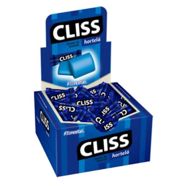 CHICLE CLISS HORTELÃ FLORESTAL 280G CX100UNDS