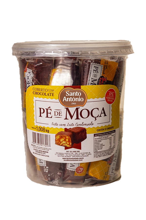 PÉ DE MOÇA CHOCOLATE SANTO ANTÔNIO 1,008K PT24UND