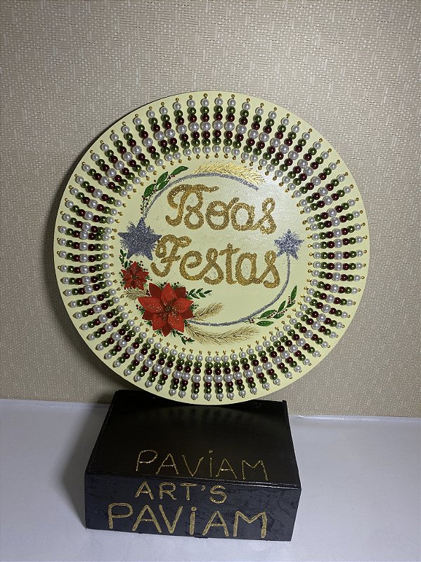 Mandala Boas festas Dourada