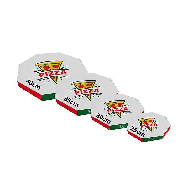 Facas de Corte e Vinco Kit Fábrica de Caixas de Pizza 25+30+35+40cm