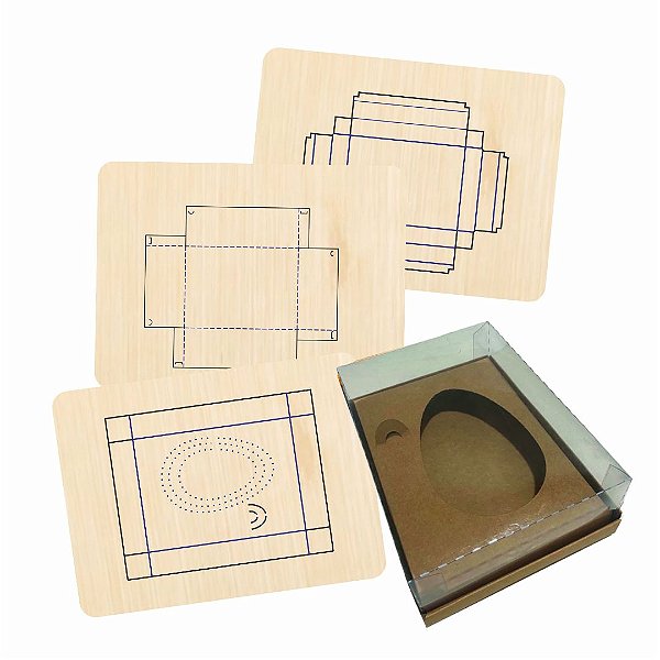 Facas de Corte e Vinco - Páscoa 1 Ovo (150g - 250g - 350g) destacável
