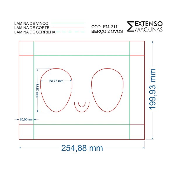 Facas de Corte e Vinco - Páscoa 2 Ovos 150g