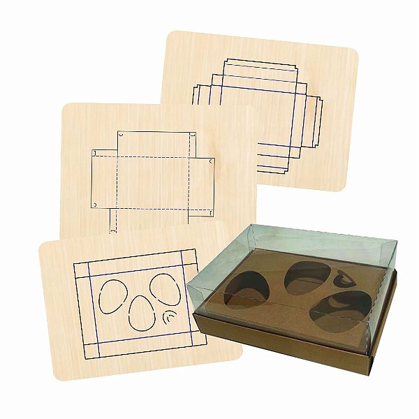 Facas de Corte e Vinco - Páscoa 3 Ovos 100g