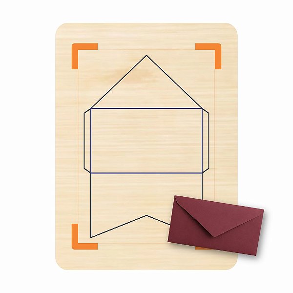 Faca de Corte e Vinco Envelope Convite Mod 1 - Folha A4