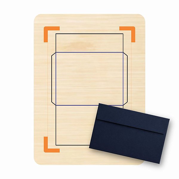 Faca de Corte e Vinco Envelope Convite Mod 2 - Folha A4