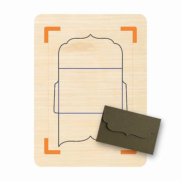 Faca de Corte e Vinco Envelope Convite Mod 3 - Folha A4