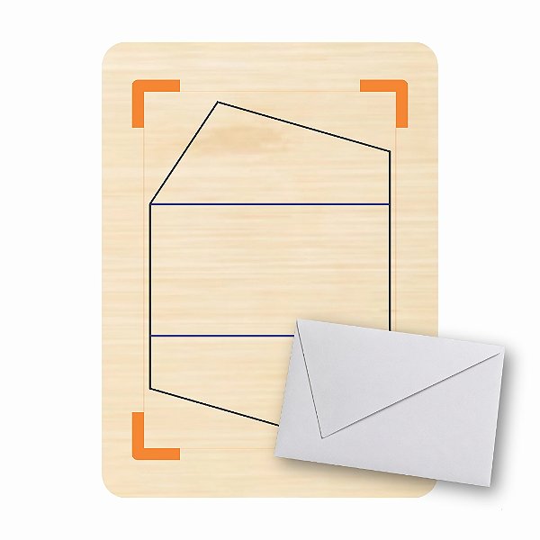Faca de Corte e Vinco Envelope Convite Mod 4 - Folha A4