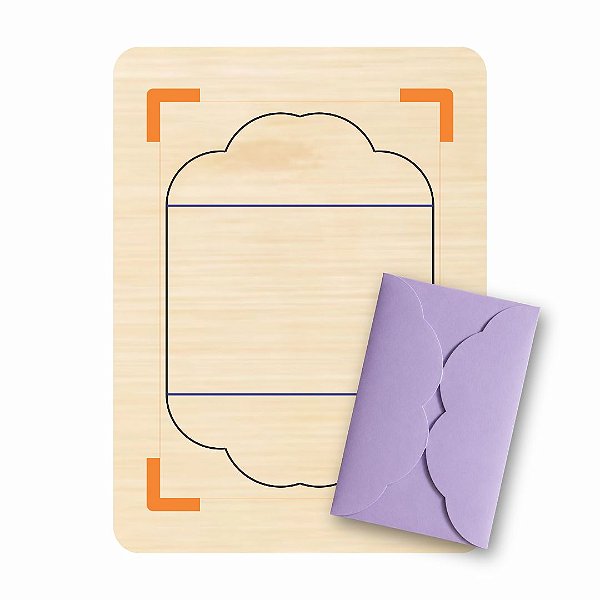 Faca de Corte e Vinco Envelope Convite Mod 6 - Folha A4