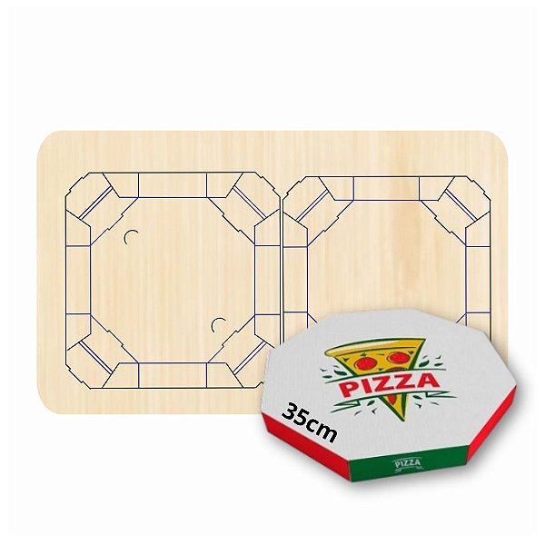 Facas de Corte e Vinco Caixa de Pizza 35cm