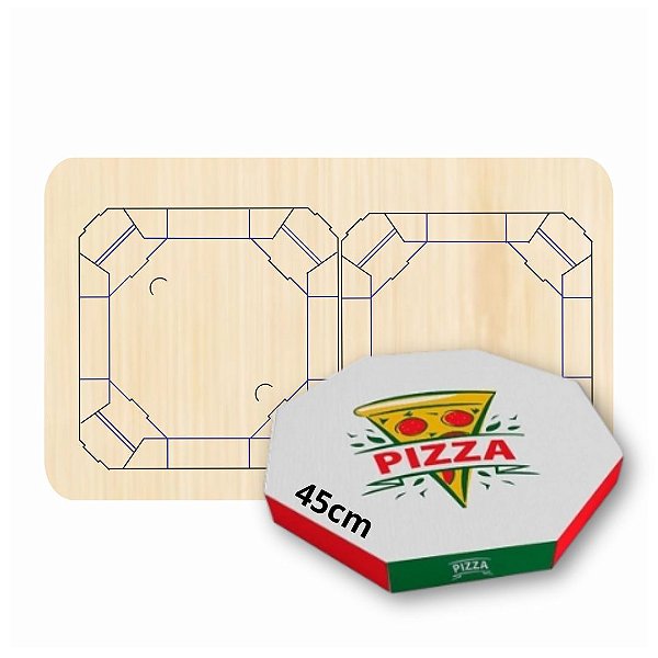 Facas de Corte e Vinco Caixa de Pizza 40cm