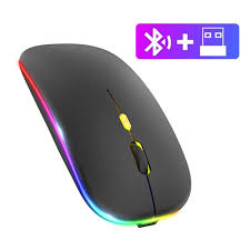 MOUSE RECARREGÁVEL MODO DUPLO SEM FIO BLUETOOTH 2.4G WIRELESS