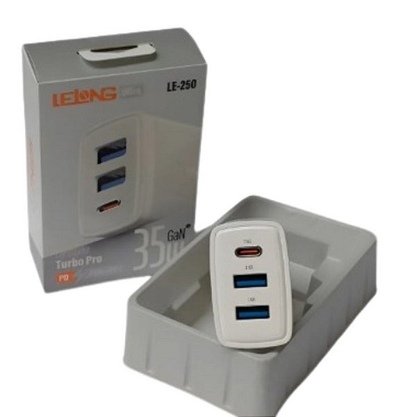 KIT CARREGADOR USB+PD POWER DUO COM CABO USB/TYPE-C