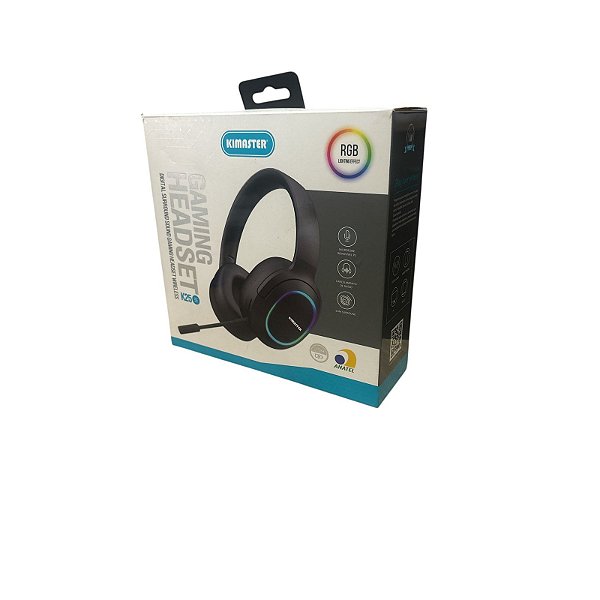 HEADSET FONE HEADPHONE BT GAMING HEADSET COM RGB COM MICROFONE REMOVIVEL K25