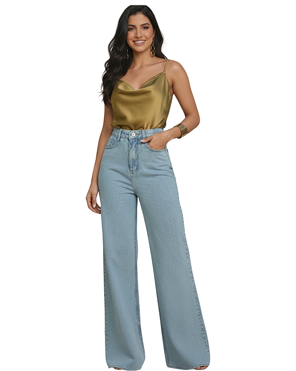 Calça Jeans Wide Leg - Estilo e Conforto