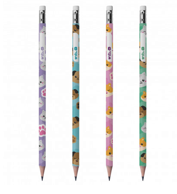 Lápis HB Pets com borracha - ONDA