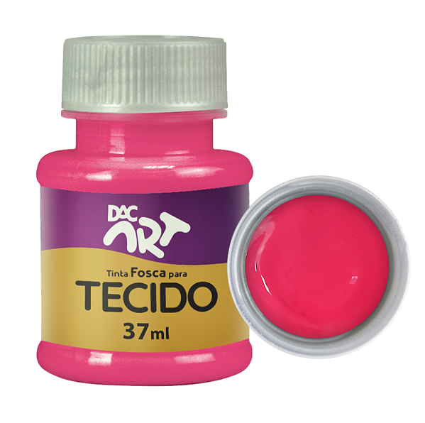 Tinta para tecido 37ml rosa escuro - DAC