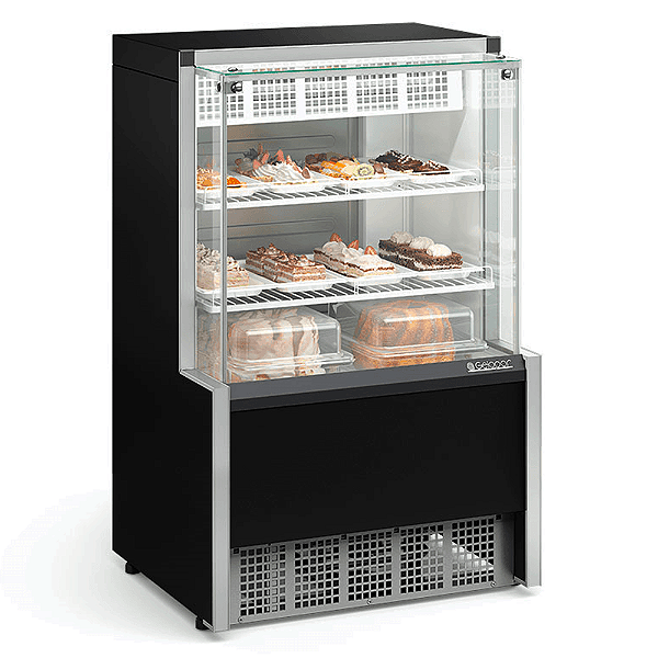 VITRINE CONFEITARIA AURORA 0,74M GPEA-075 PR ESTATICO 127V GELOPAR
