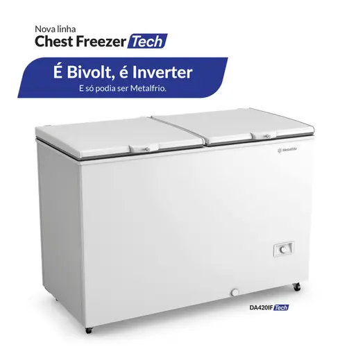 FREEZER HORIZONTAL DA420IF INVERTER BIVOLT METALFRIO