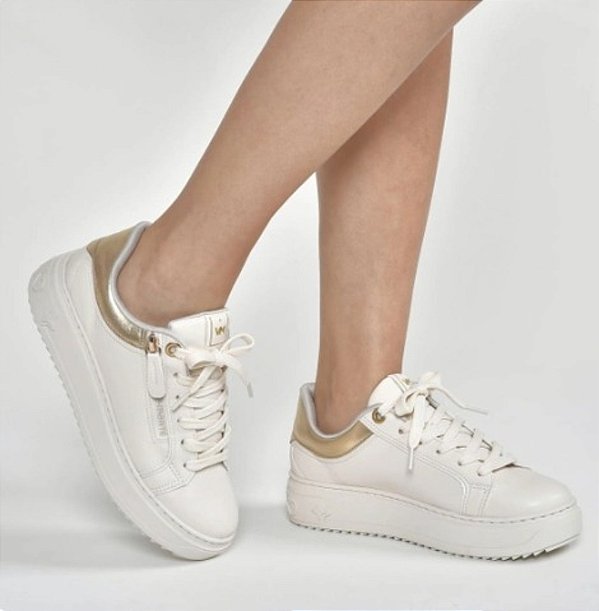 Tenis Via Marte 206-001-03 Marfim/Golda