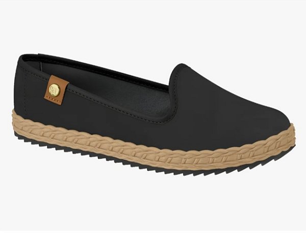Sapatilha Moleca 5696.304 Camurca flex - Preto