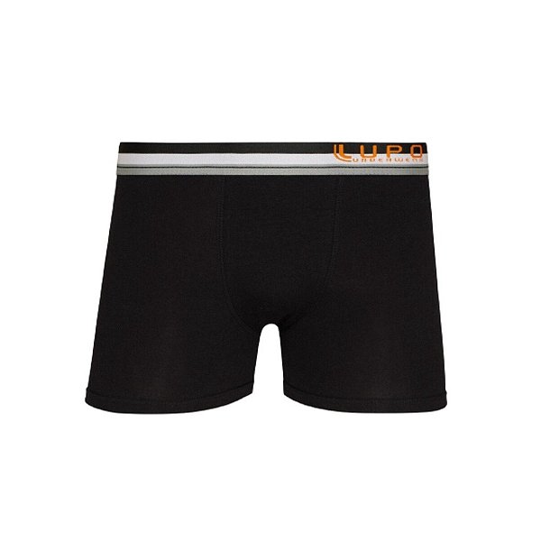 Cueca Lupo 784-040 Boxer Algodão Preta