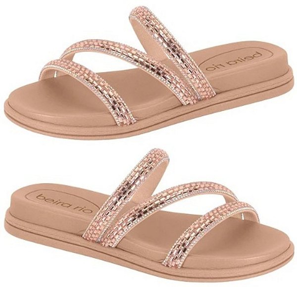 Sandália Beira Rio 8488.108 Aurora Boreal-Ouro Rosado