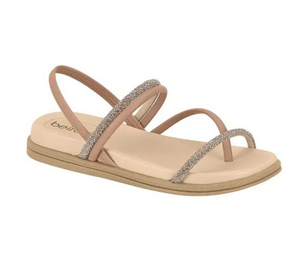 Sandália Beira Rio 8513.100 Nude/Ouro Rosado