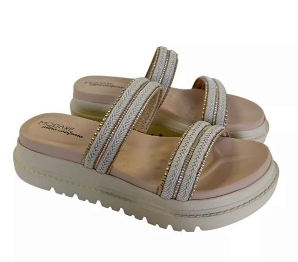 Sandalia Modare 7200.103 Creme Dourado