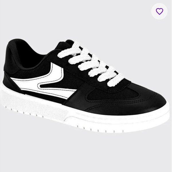 Tenis Moleca 5791.113 Preto/Branco