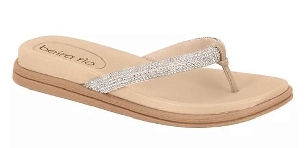 Sandália Beira Rio 8513.101 Cristal/Bege