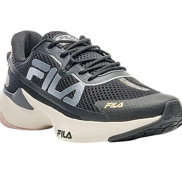 Tênis Fila Recovery - 1271049 Preto/Cinza/Dourado