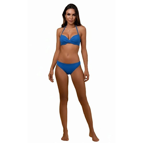 Busto Embelleze liso com bojo meia taça transpassado e tiras finas 40B.965206102 - Enseada