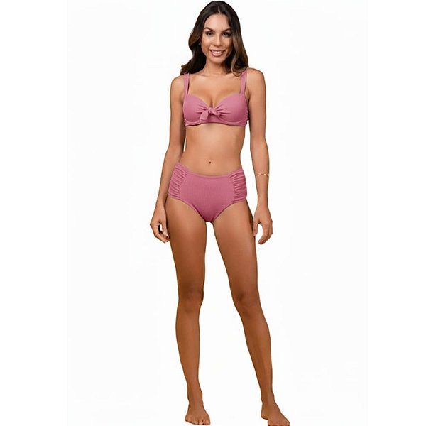 Busto canelado Embelleze com bojo e alças largas 40.522306802 - Fume