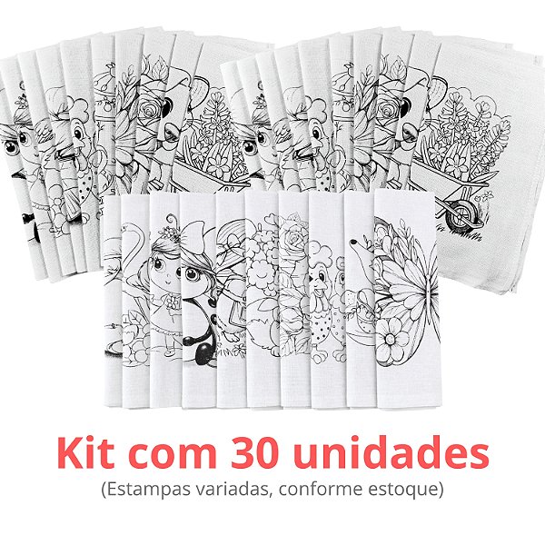 Pano de Prato Riscado Para Pintura Artesanato 30 Unidades
