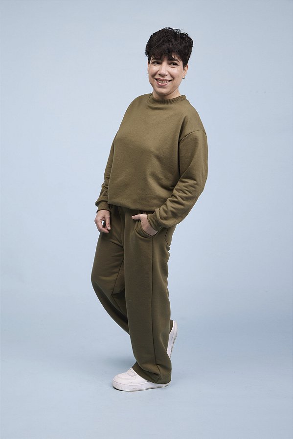 Calça de Moletom Ingá (Oliva)