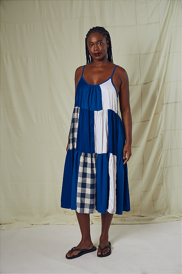 Vestido Junta Família Azul