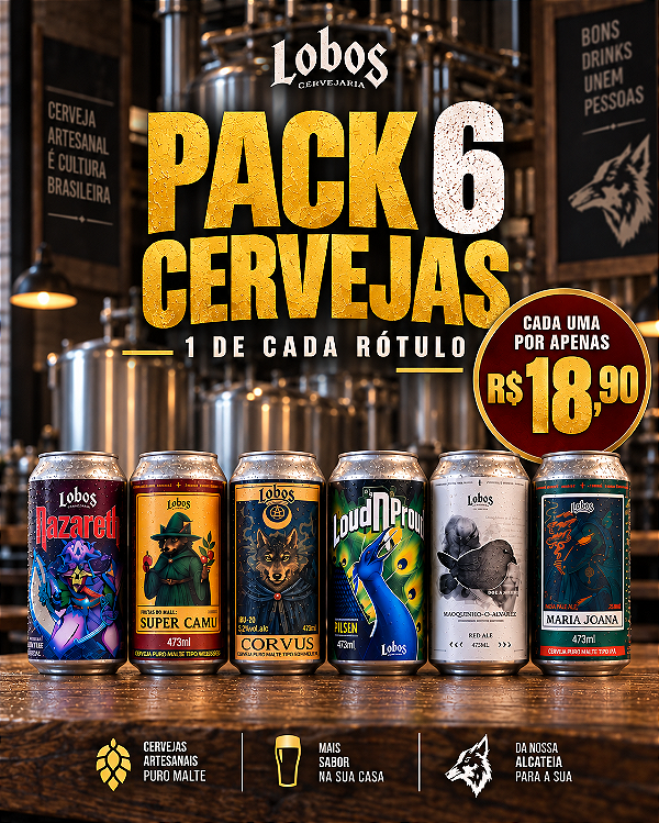 PACK LOBOS 6 LATAS - 473ML