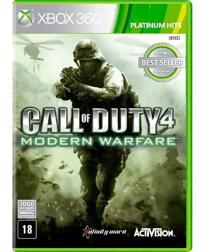 Jogo Call of Duty 4: Modern Warfare (COD MW) - Xbox 360 - Retrocompatível - Mídia Física (PLATINUM HITS) (USADO)